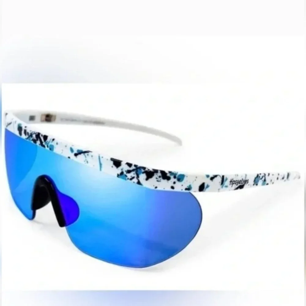 Tipsy Elves Blue Bender Mirrored Sunglasses Unisex New Beach Retro Vacation